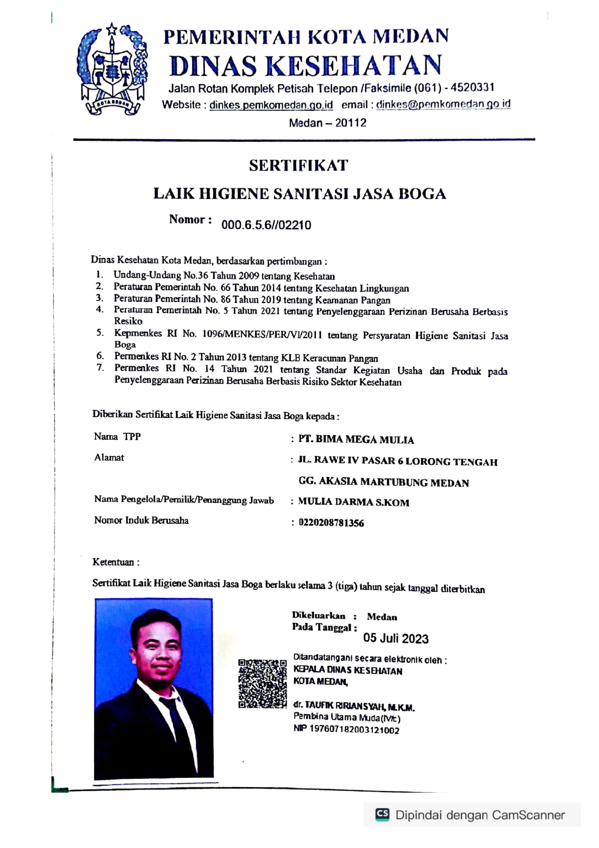 Laik Hygien Sanitasi Jasa Boga